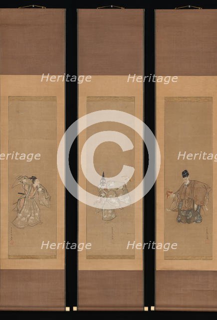 The Auspicious Noh Dance "Okina", ca. 1790-95. Creator: Toriyama Sekien.