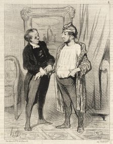 Mon cher je t'assure que je te..., 1845. Creator: Honore Daumier.