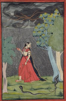 The Eager Heroine on Her Way to Meet Her Lover out of Love..., early 19th century. Creator: Mola Ram.