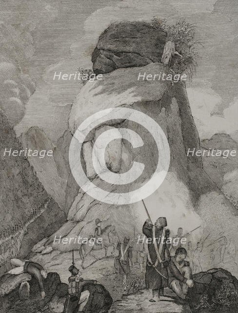 First Carlist War (1833-1840): Action in the Améscoas valley (19 to 24 April 1835), Navarre, 1845. Creators: Francisco Sainz, Camilo de Alabern.