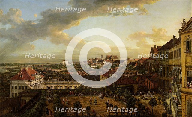 View of Warsaw from the terrace of the Royal Castle, 1773.