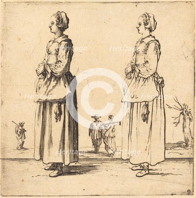 Peasant Woman, in Profile, Facing Left, 1617 and 1621. Creator: Jacques Callot.