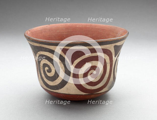 Cup with Repeated Spiral Motifs, 180 B.C./A.D. 500. Creator: Unknown.