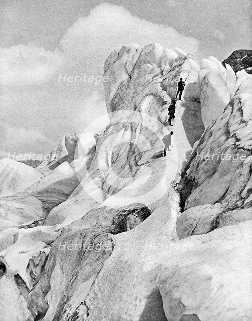 The Bernina Range, Alps, early 20th century. Artist: Unknown