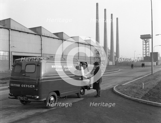 Morris J4 van at the Park Gate Iron and Steel Company, Rotherham, South Yorkshire, 1964. Artist: Michael Walters