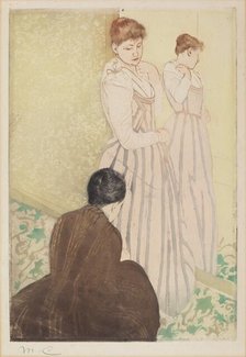 The Fitting, 1890-1891. Creator: Mary Cassatt.