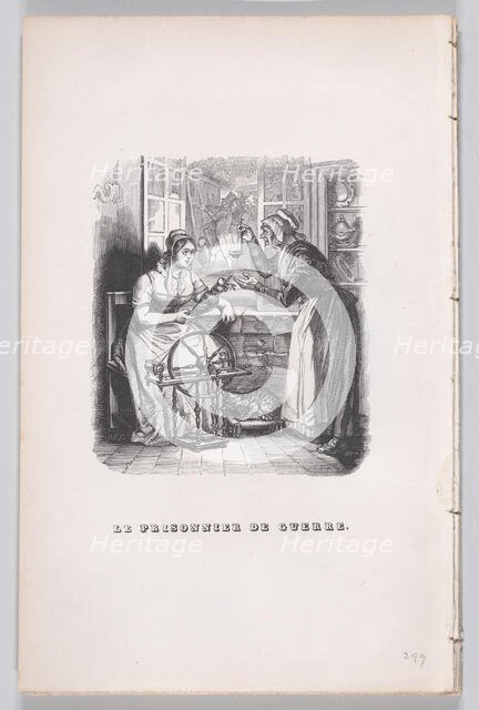 The Prisoner of War from The Complete Works of Béranger, 1836. Creator: Jean Ignace Isidore Gerard.