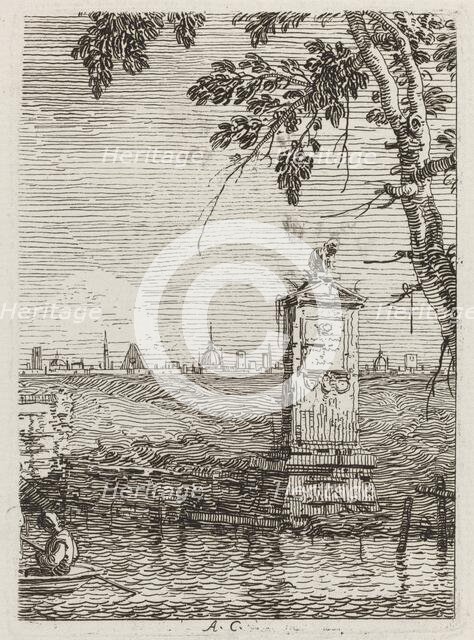 The Little Monument [left], c. 1735/1746. Creator: Canaletto.