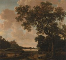 Landscape with the Schwanenburg, Cleves, c.1650-c.1655. Creator: Joris van der Haagen.