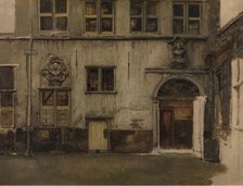 Courtyard of the house of Christoffel Plantin, c1860s. Creator: Jan August Hendrik Leys.