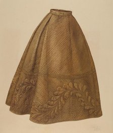 Quilted petticoat, 1935/1942. Creator: Julie C Brush.