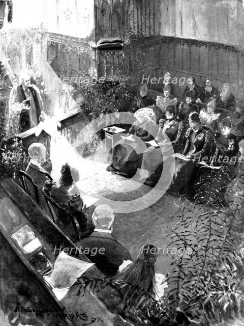 The Confirmation of Princess Margaret of Connaught in the Private Chapel, Windsor Castle..., 1898. Creator: Unknown.