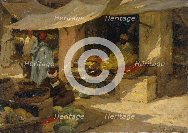 'Fruit market, Tangier', 1880-1936. Artist: Terrick Williams