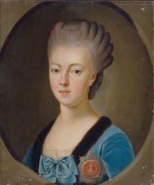 Portrait of Grand Duchess Natalia Alexeyevna of Russia (1755-1776), Princess Wilhelmina Louisa of Hesse-Darmstadt, 1770s. Artist: Anonymous, 18th century  