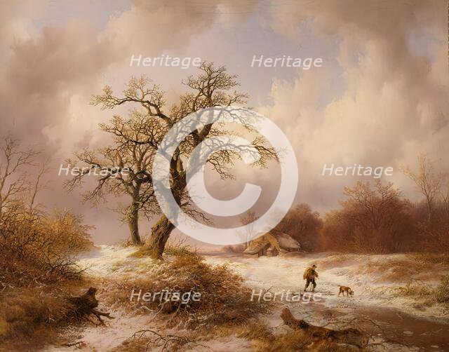 Winter landscape, 1853. Creator: Remigius Adrianus Haanen.