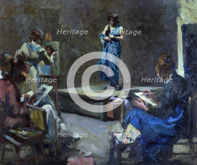 The model, 1919. Creator: Maud Winifred Sherwood.