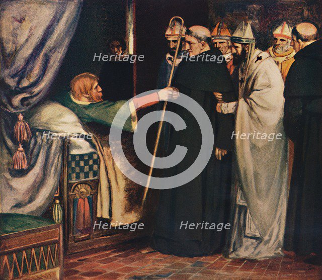 'Saint Anselm refusing the Archbishopric', 1912. Artist: Unknown.