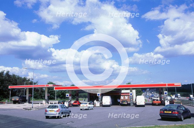 Petrol Station at Rownhams Services on M27 Motorway. Artist: Unknown.