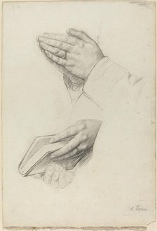 Two Studies of Hands. Creator: Alphonse Legros.