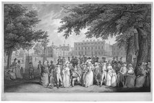 People promenading in St James's Park, Westminster, London, 1793. Artist: Francois David Soiron