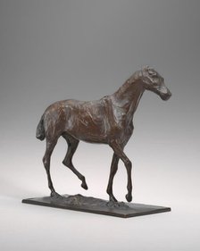 Horse Walking, original wax possibly early 1870s, cast c. 1920/1921. Creator: Edgar Degas.