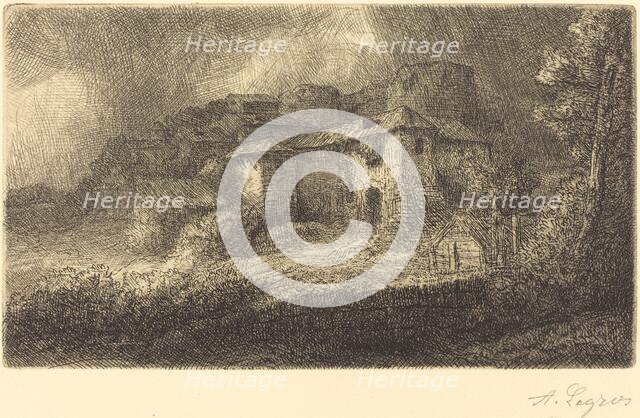 Ruins of a Chateau (Les ruines du chateau). Creator: Alphonse Legros.