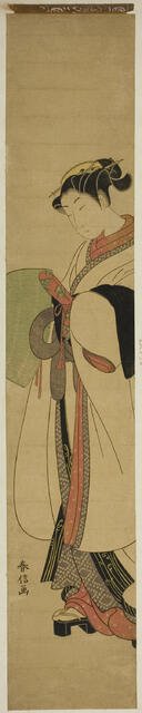 Young Woman Dressed as a Mendicant Monk, c. 1770. Creator: Suzuki Harunobu.