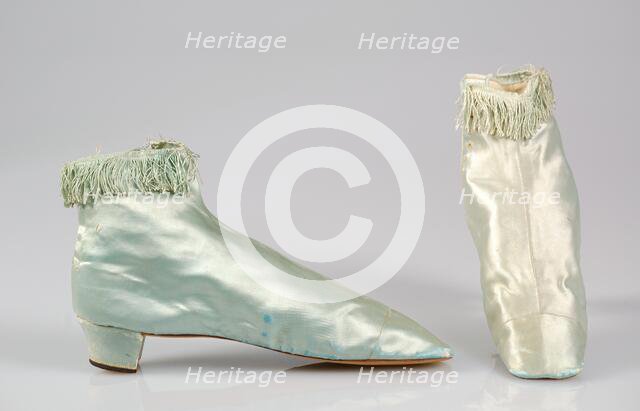Evening boots, American, 1850-65. Creator: Unknown.