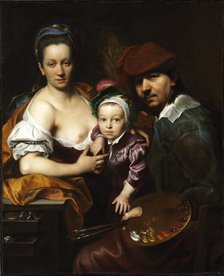 Self-Portrait of the Artist with His Wife and Son, c1719. Creator: Kupecky (Kupetzky), Jan (Johann) (1667-1740).