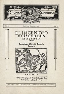 Cover of number 2 corresponding to August 1930 of the literary and bibliographical magazine 'Crón…