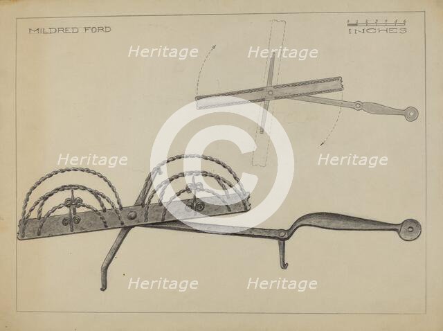 Toast Rack, c. 1936. Creator: Mildred Ford.