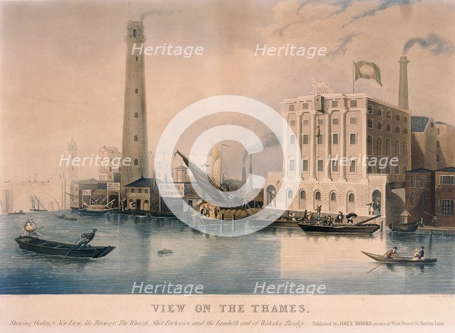 View of Lambeth, London, 1836. Artist: George Hunt