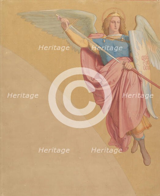 Archangel Drawing a Sword, 1825-86. Creator: Eduard von Steinle.