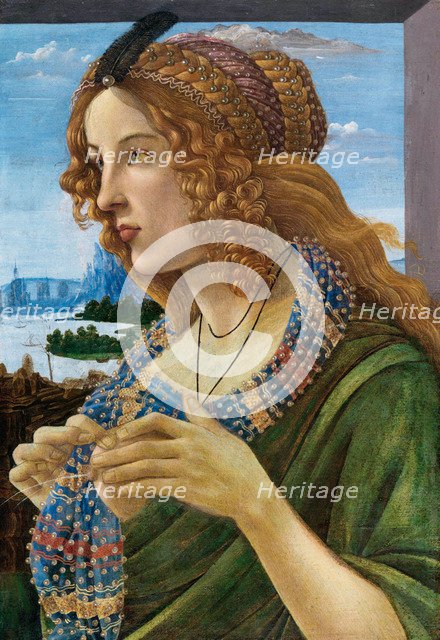 Allegorical Portrait of a Woman (Simonetta Vespucci), 1480-1490. Artist: Botticelli, Sandro, (Workshop)  