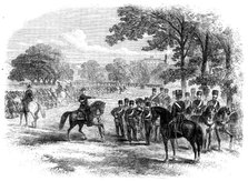 Volunteer review and fete at Shrubland Hall, near Ipswich..., 1862. Creator: Unknown.