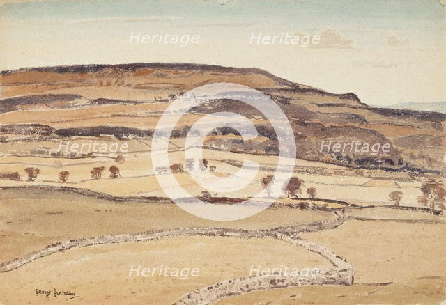 Landscape with Hills and Stone Fences, about 1930. Creator: George Graham.