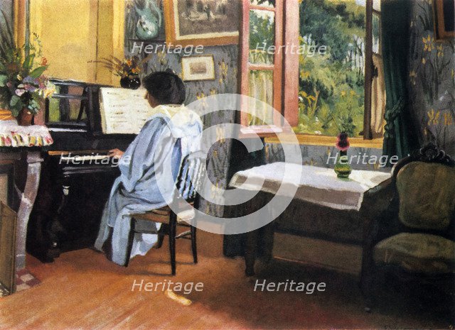 'Lady at the Piano', 1904.  Artist: Félix Vallotton
