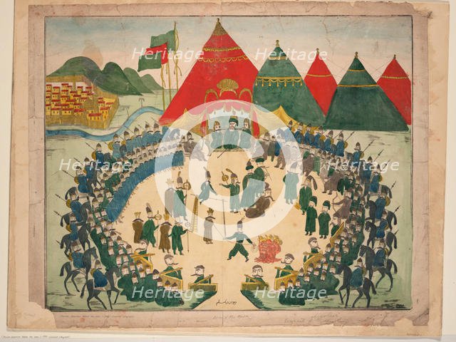 The execution in the presence of Persian Shah, um 1700. Artist: Iranian master  