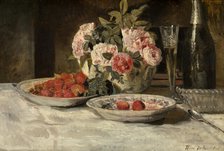 Strawberries and Champagne, 1881-1885. Creator: Henri Jean Augustin de Braekeleer.