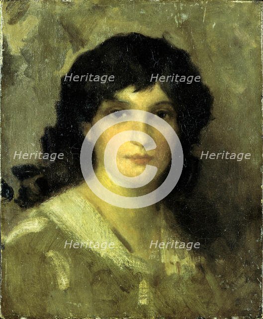 Head of a Young Woman, ca. 1890. Creator: James Abbott McNeill Whistler.