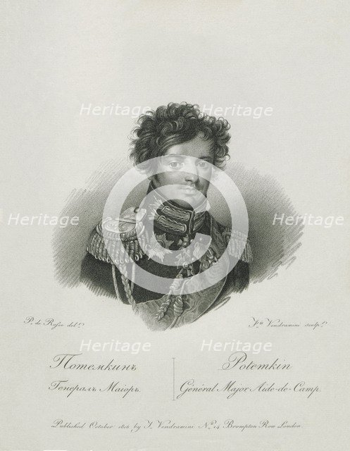 Portrait of Yakov Alexeevich Potyomkin (1781-1831), 1813.