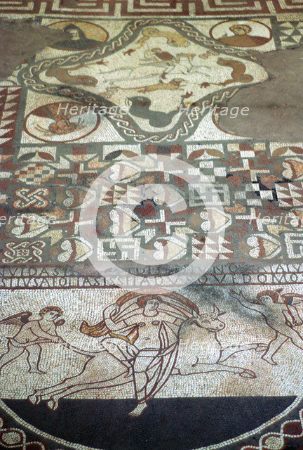 Lullingstone Roman villa floor mosaic, 2nd century. Artist: Unknown
