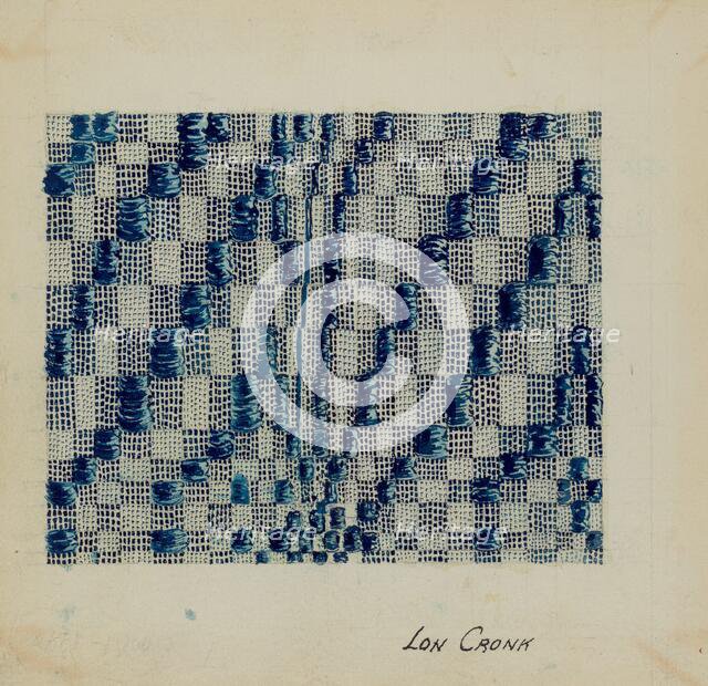Coverlet, 1935/1942. Creator: Lon Cronk.