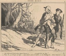 Que diable peut-il bien y avoir dans ce fourré-la? ..., 19th century. Creator: Honore Daumier.
