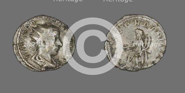 Antoninianus (Coin) Portraying Emperor Gordian III, 240-241. Creator: Unknown.