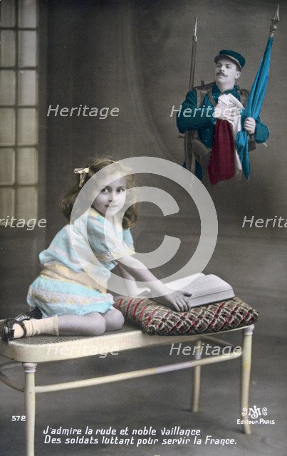 French WWI postcard, 1914-1918. Artist: Unknown