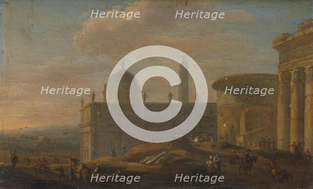 Italian city view, 1650-1689. Creator: Jacob van der Ulft.