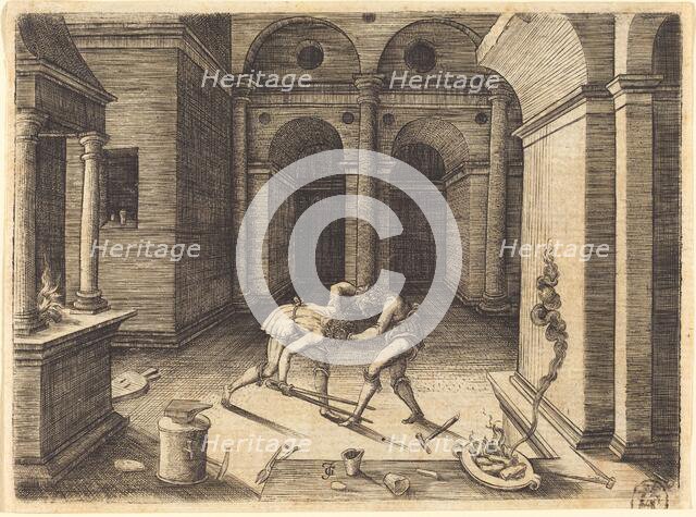 Two Apprentices Fighting. Creator: Jean de Gourmont I.