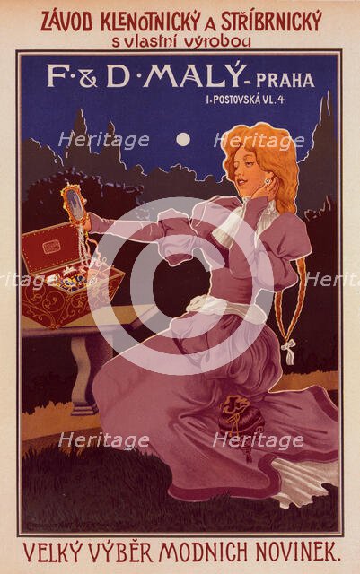 Affiche tchèque pour une "Maison de Bijouterie", c1900. Creator: Unknown.