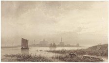 View of Veere, 1855. Creator: Petrus Franciscus Greive.
